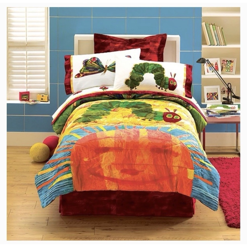 The Very Hungry Caterpillar TWIN Sheet Set by Eric Carle NEW Dan Rivers 2006